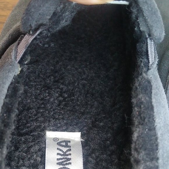 Minnetonka Mens Gray Suede Slip-On Loafers with Elasticized Opening Size 10 - Picture 8 of 11